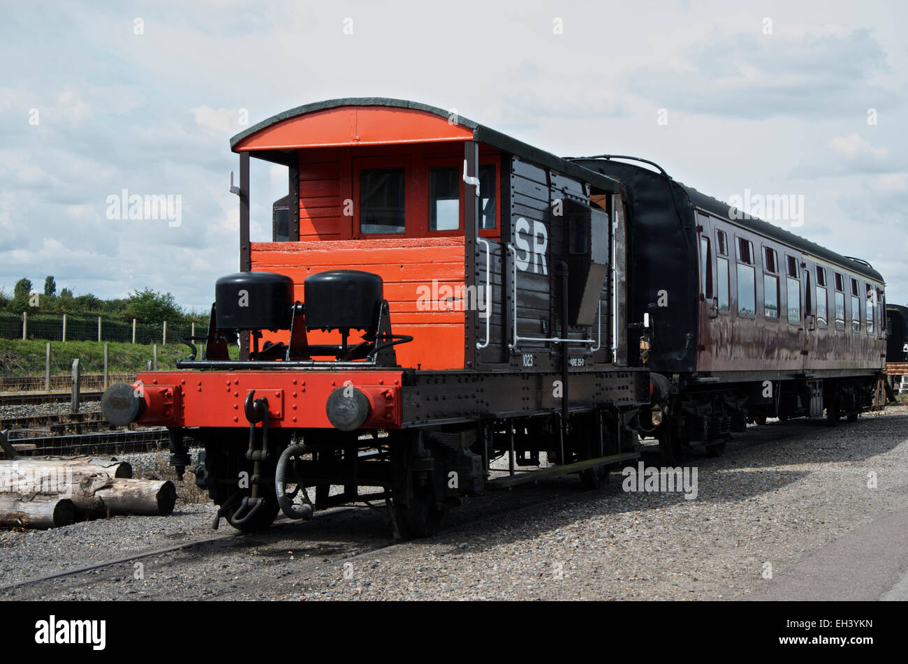 Southern railway brake van Stock Photo Alamy