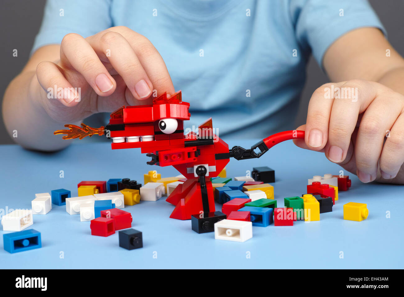 Child playing with lego hi-res stock photography and images - Alamy