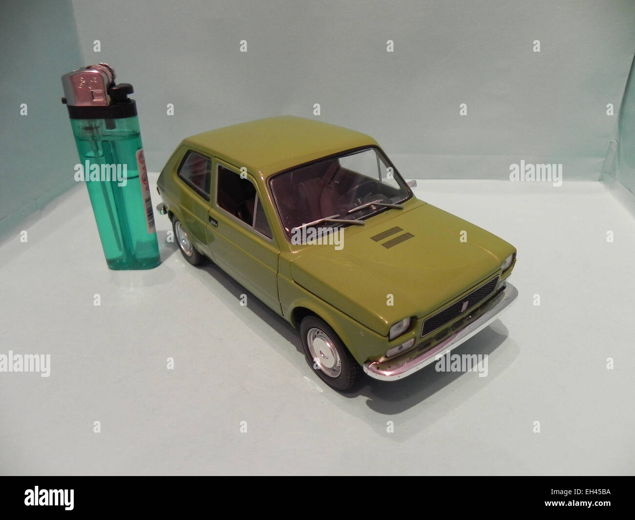 My miniature of an old Fiat 127, an example of Italian design Stock Photo