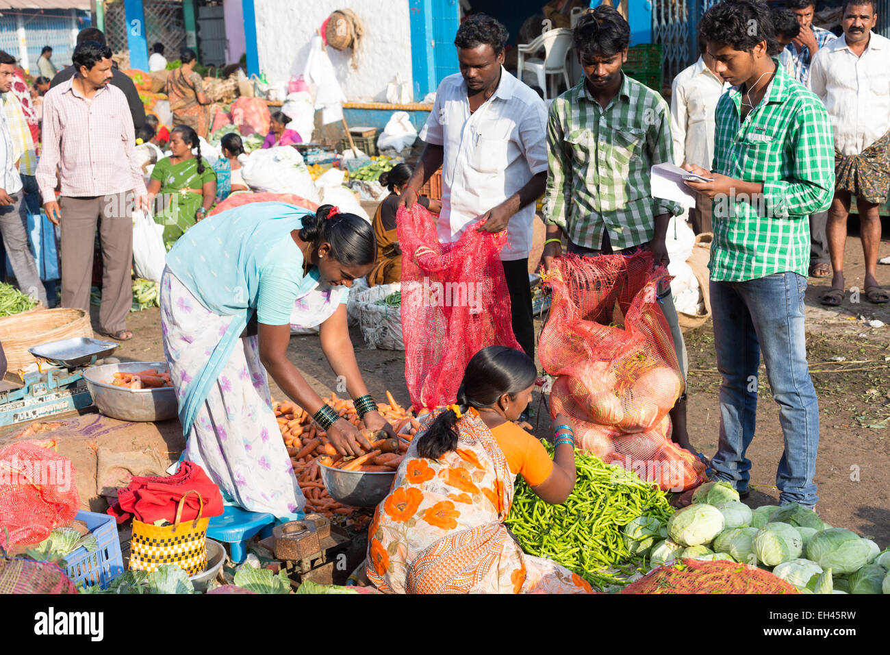 wholesale vegetable market in India Stock Photo Alamy