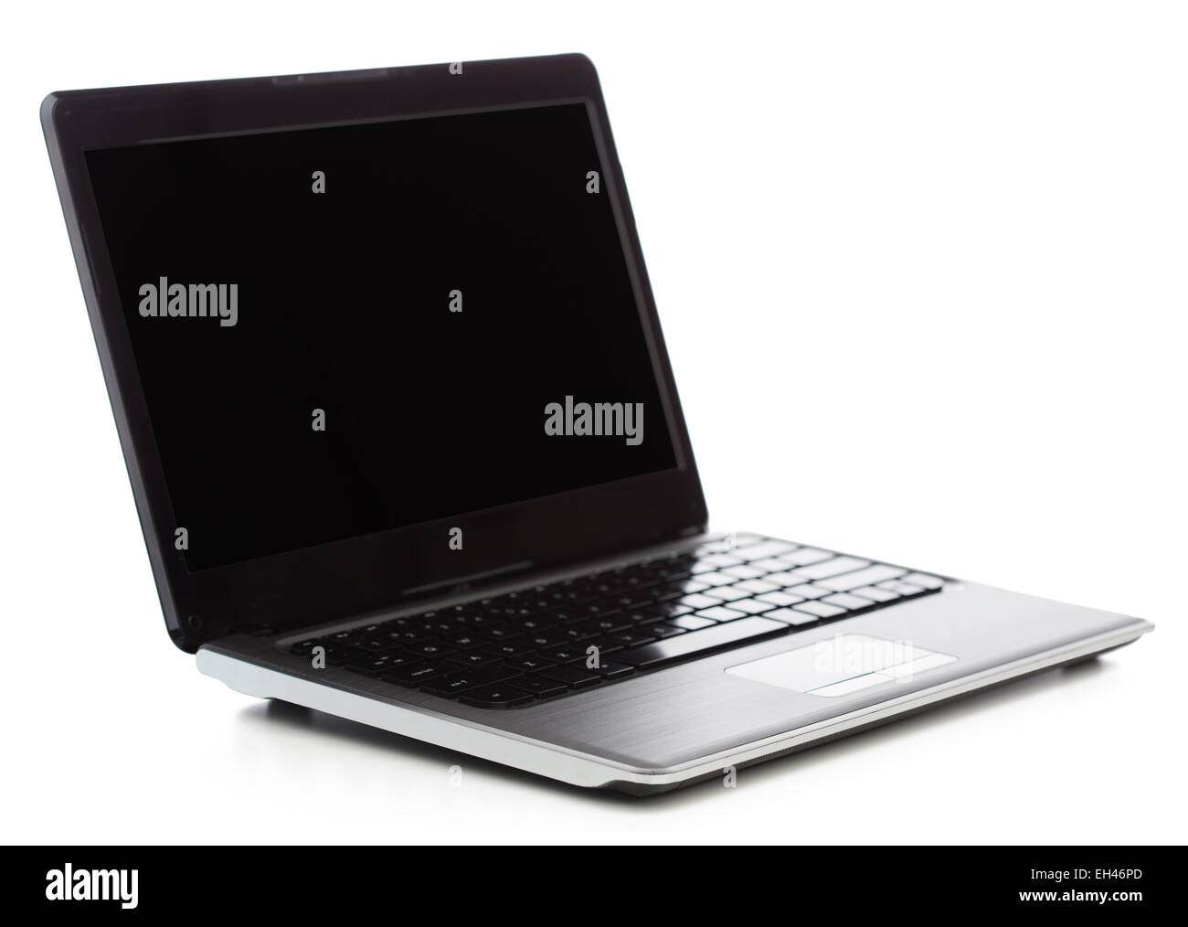 laptop computer with blank black screen Stock Photo Alamy