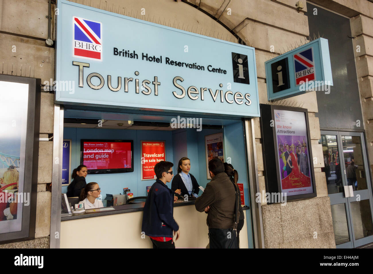 British Hotel Reservation Centre at Victoria Railway Station in London, UK Stock Photo