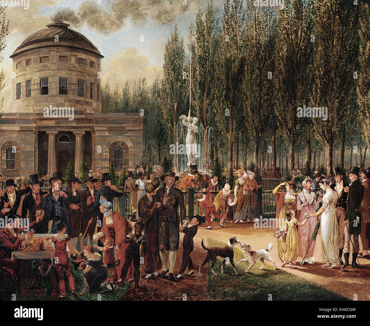 John Lewis Krimmel  Fourth of July in Centre Square Stock Photo