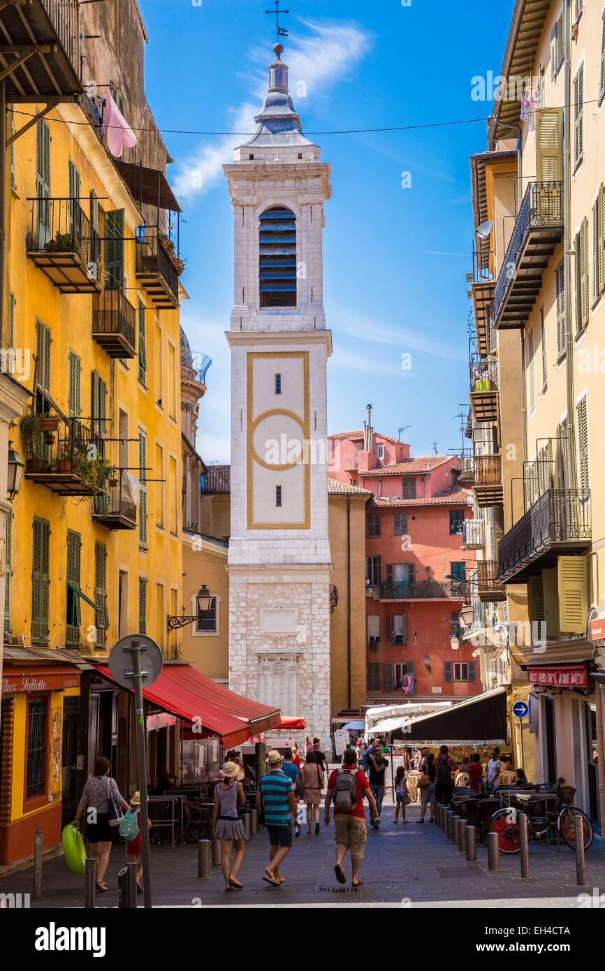 France, Alpes Maritimes, Nice, Vieux Nice, cathedral Sainte-Reparate place Rossetti Stock Photo