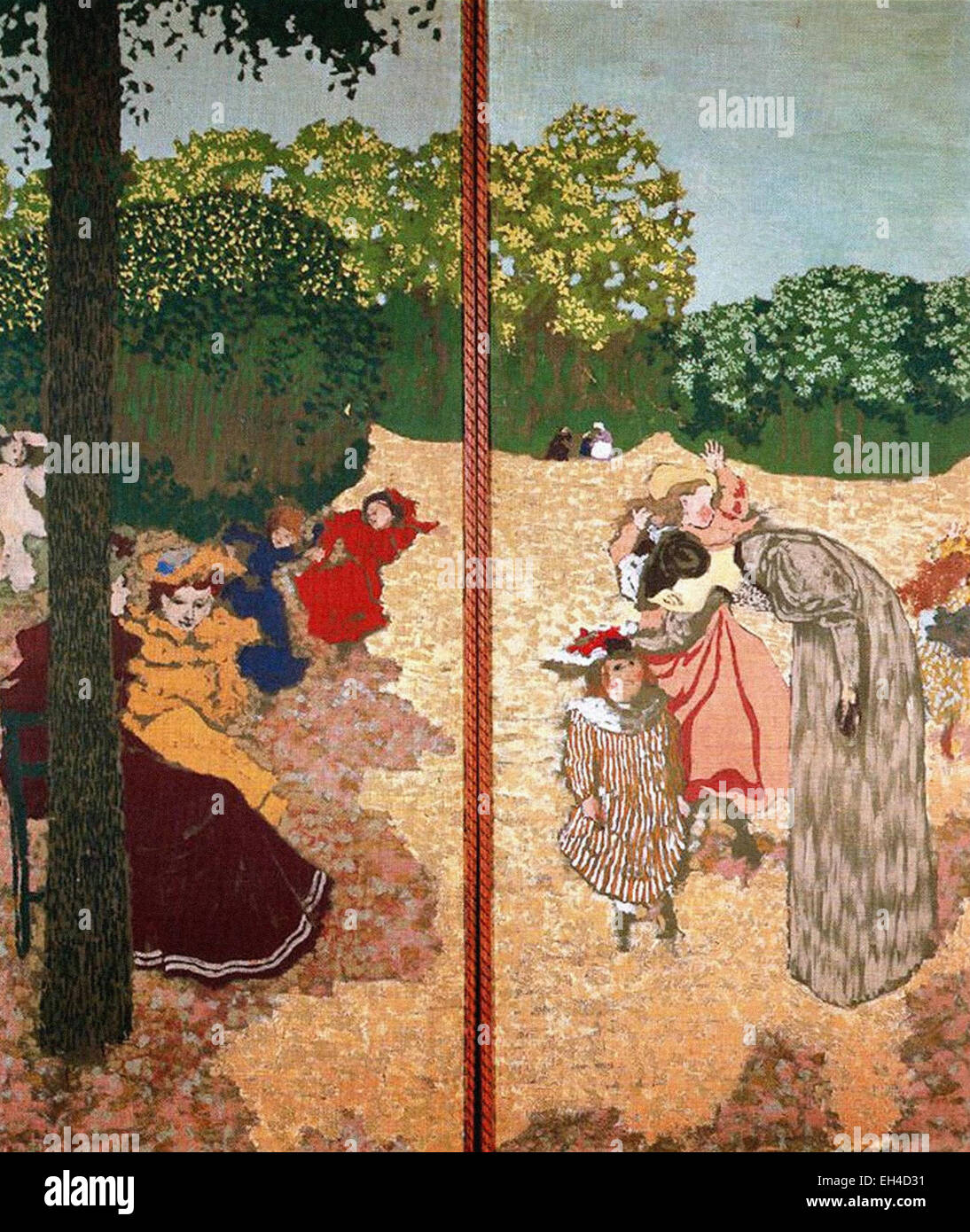 Jean Edouard Vuillard  Public Gardens - Girls Playing Stock Photo