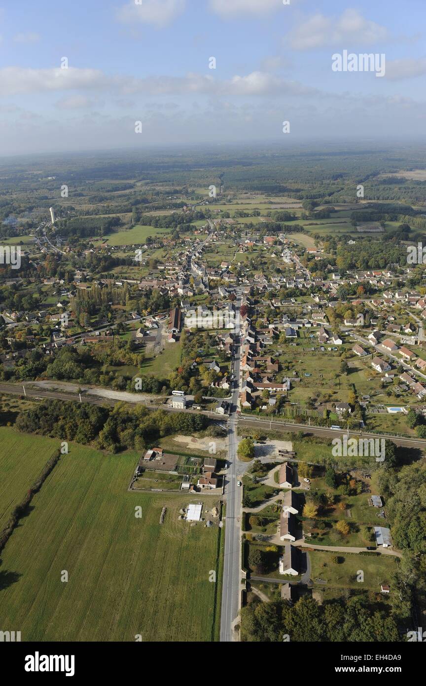 France, Loir et Cher, Theillay (aerial view) Stock Photo