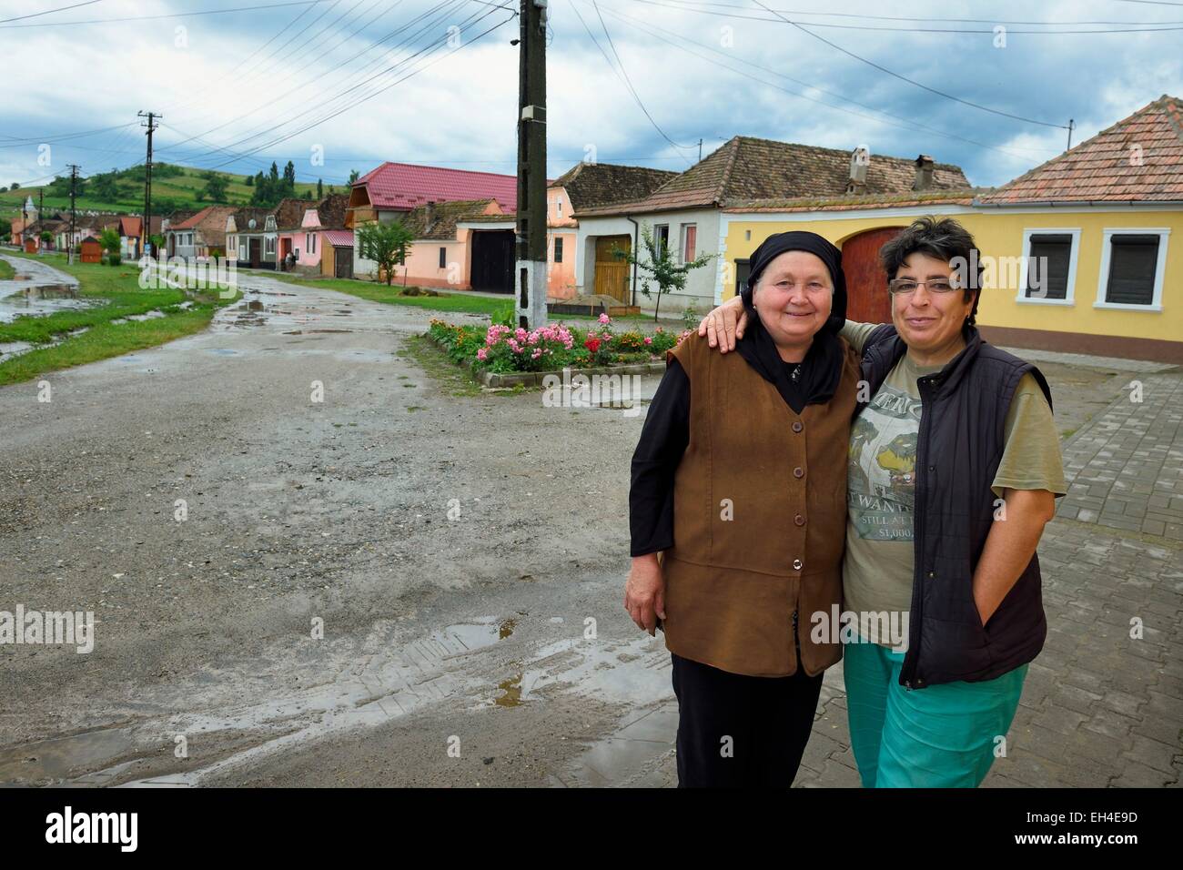 Romania, Transylvania, Brateiu, romanian peasant Stock Photo