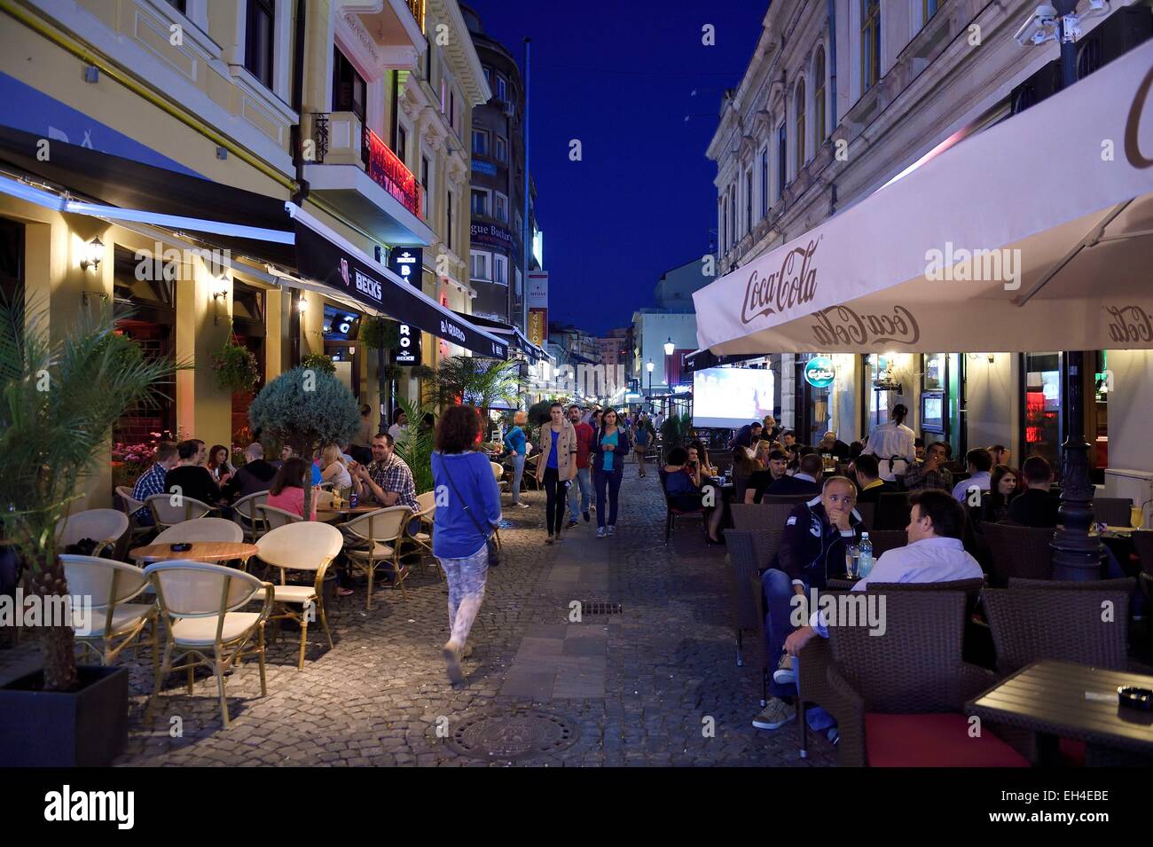 Romania, Bucharest, nightlife in the historic center, Selari street Stock Photo 79389730 Alamy
