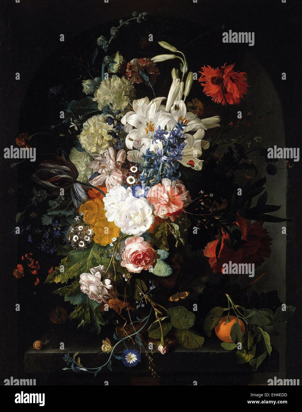 Jan van Huysum Bouquet of Flowers Stock Photo Alamy