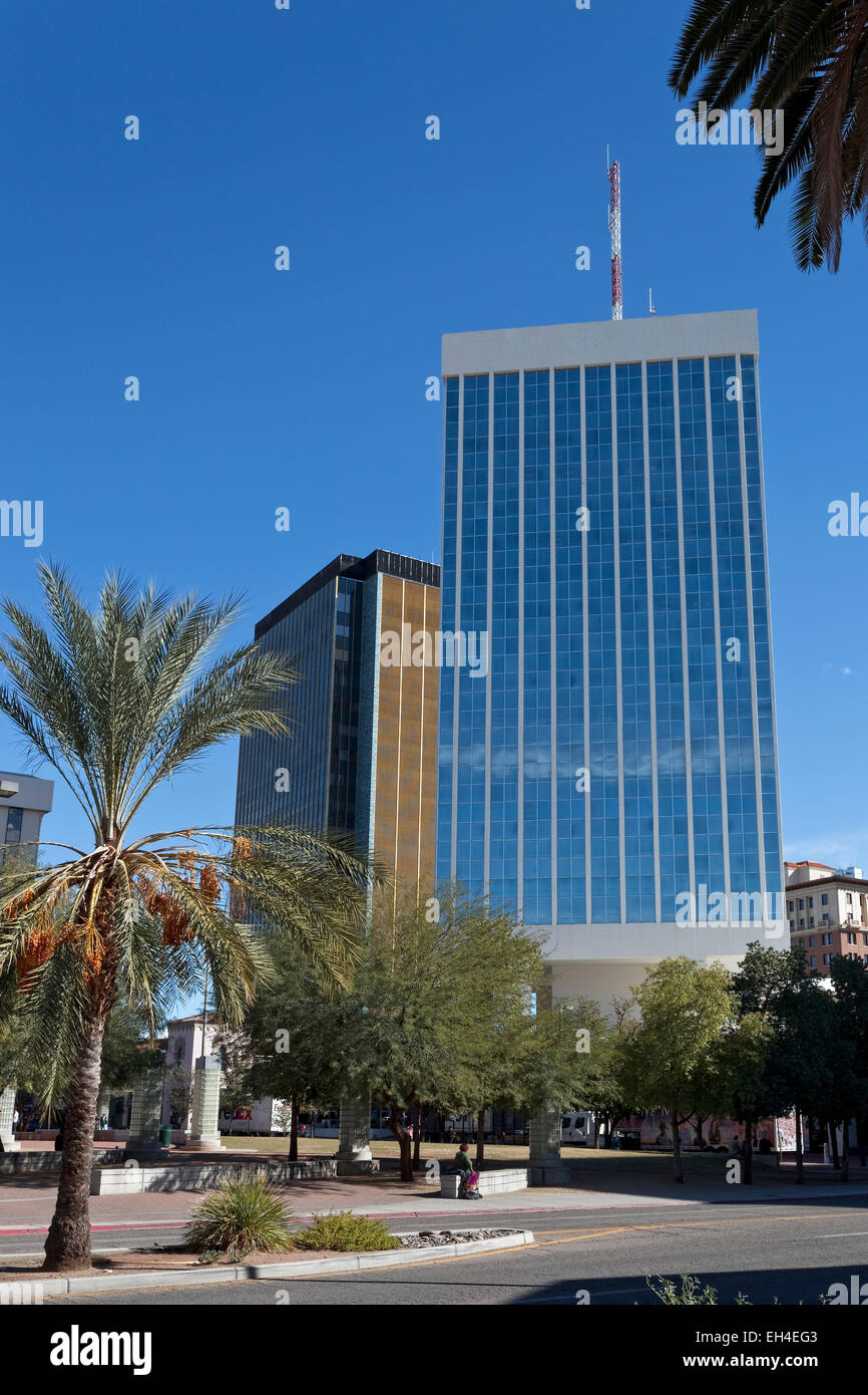 Office Buildings, Downtown, Tucson, Arizona Stock Photo