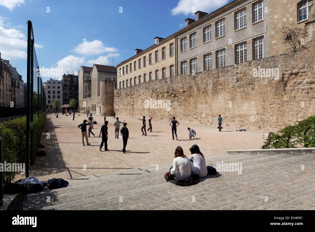 France, Paris, wall of PhilippeAuguste Stock Photo Alamy