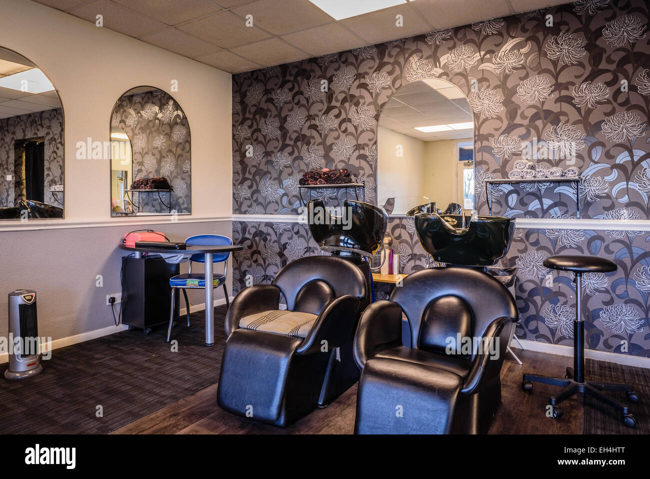 Last days of a hair salon in Manchester Stock Photo Alamy