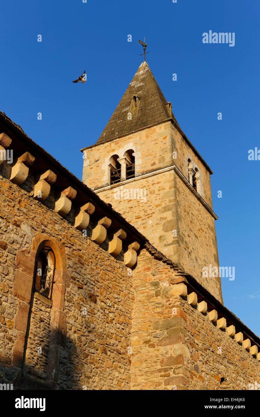 France, Saone et Loire, Milly Lamartine, the church Stock Photo