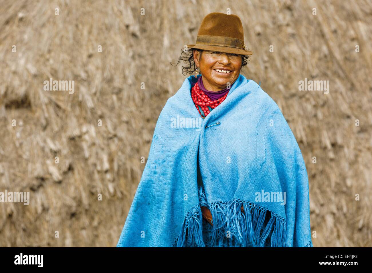 Ecuador, Cotopaxi, Tigua, portrait of an Ecuadorian peasant Stock Photo