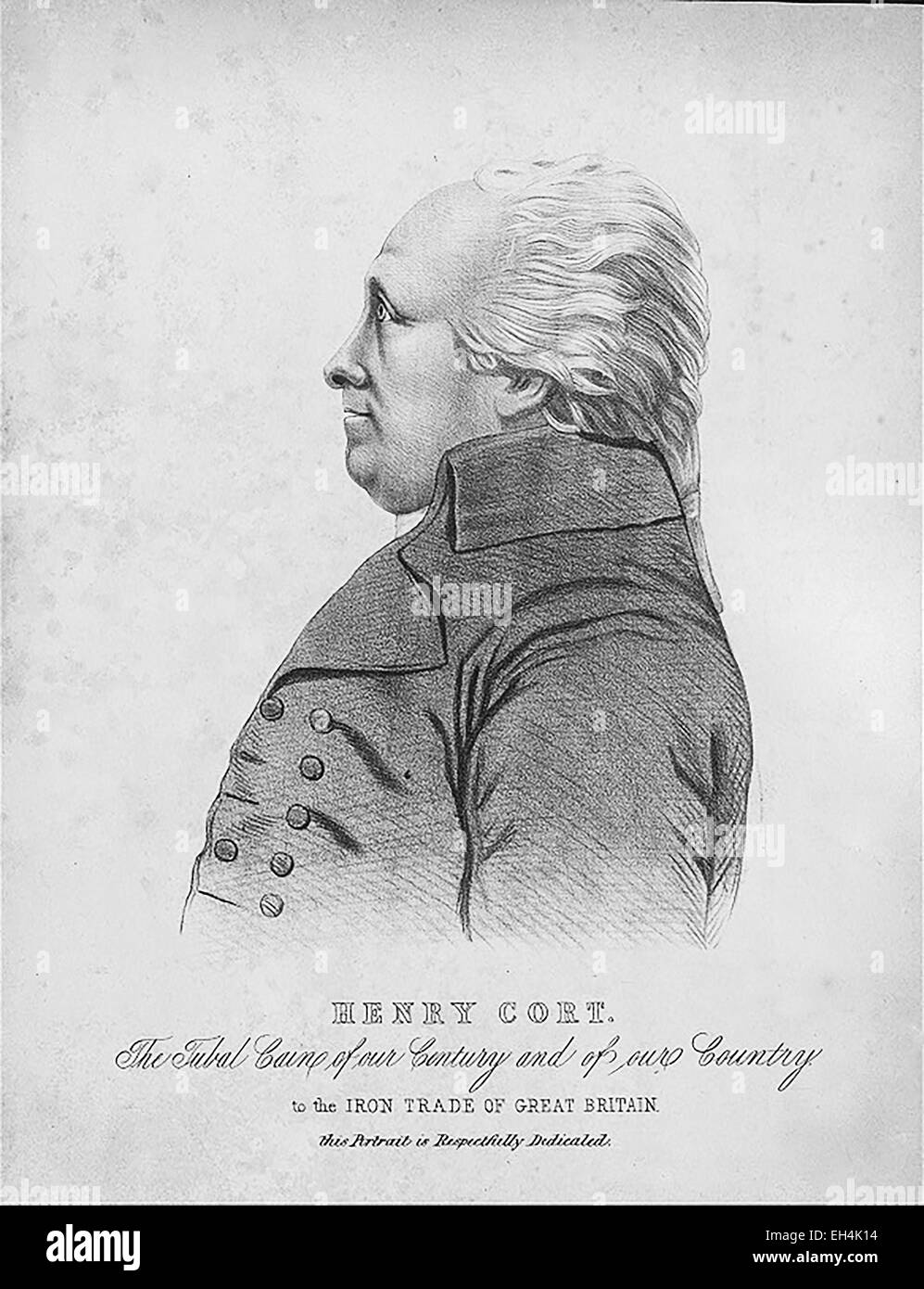 HENRY CORT (c 1741-1800) English iron founder who patented the pudding process for refining iron ore Stock Photo