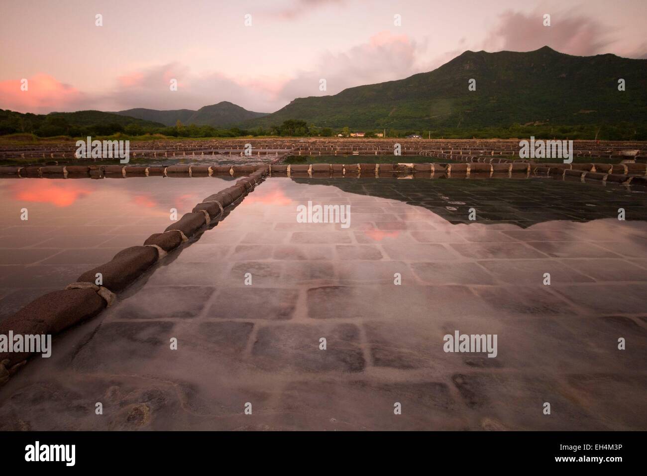 Mauritius, Rivière Noire district, Petite rivière noire saltworks Stock