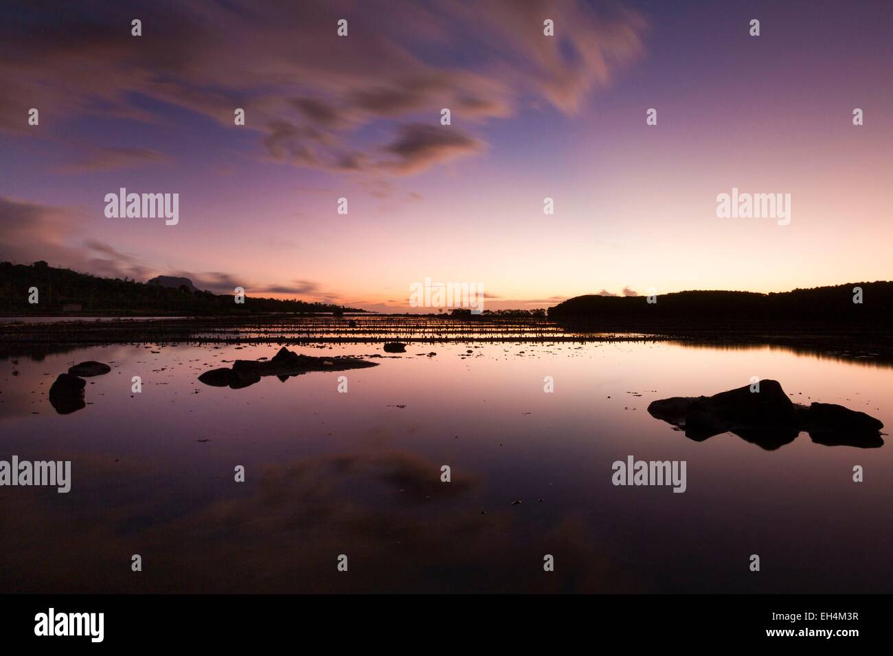 Mauritius, Rivière Noire district, Petite rivière noire saltworks Stock Photo Alamy