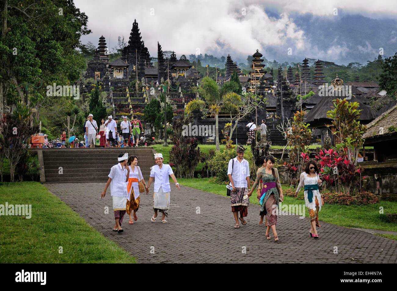 Indonesia, Nusa Tenggara, Bali, Pura Besakih, Mother Temple of Besakih, the largest Hindu temple in Bali Stock Photo