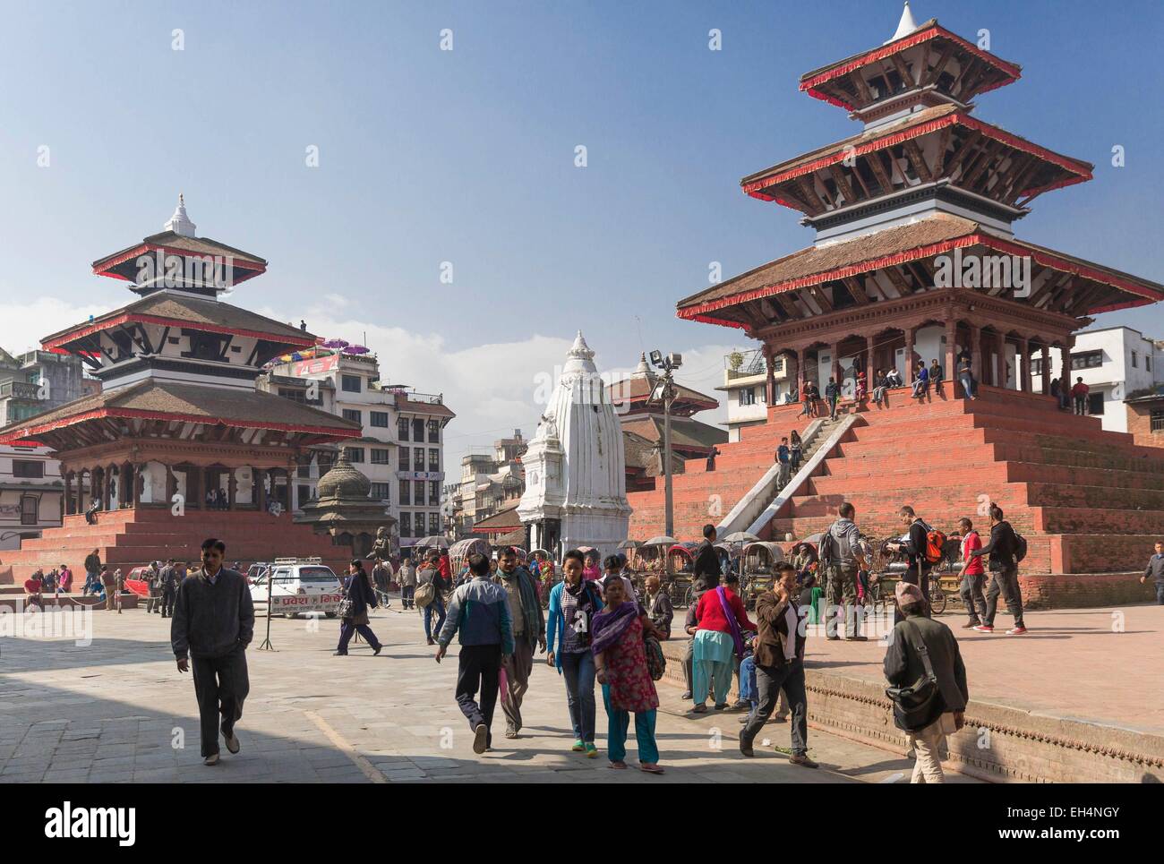 Nepal, Kathmandu, Durbar Square, listed as World Heritage by UNESCO Stock Photo