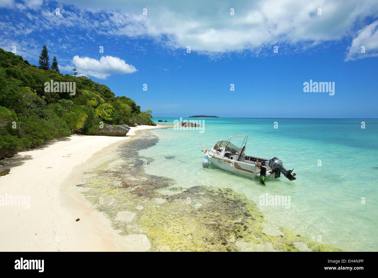 France, New Caledonia, Isle of Pines, Pointe Ita Lagoon listed as World Heritage by UNESCO Stock Photo