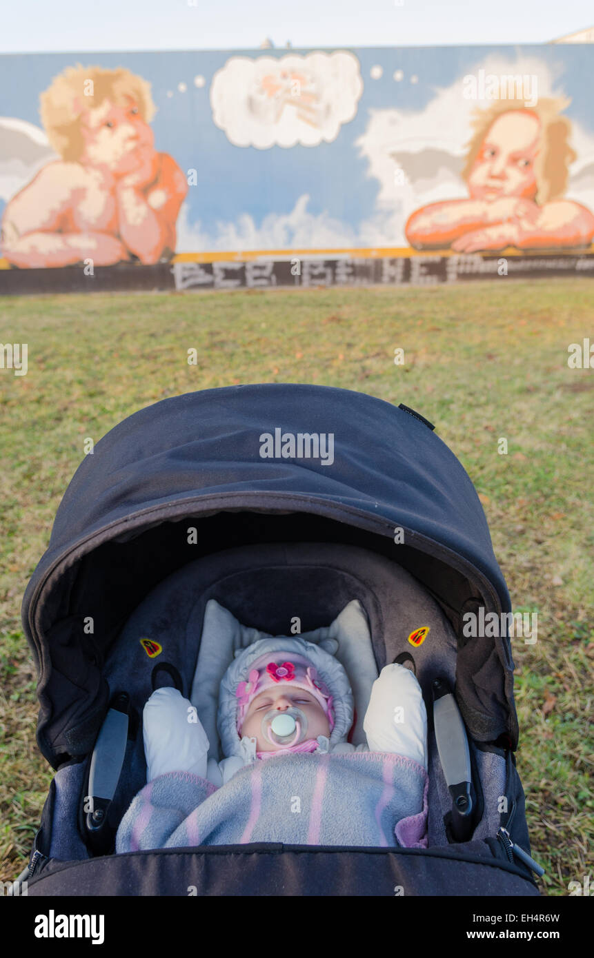 baby in a pram