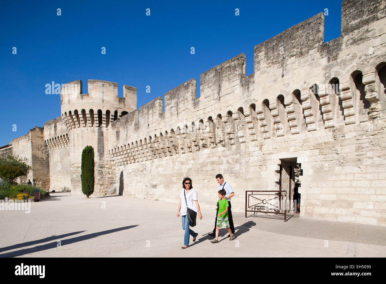 ancient walls and bastions, avignon, provence, france, europe Stock Photo