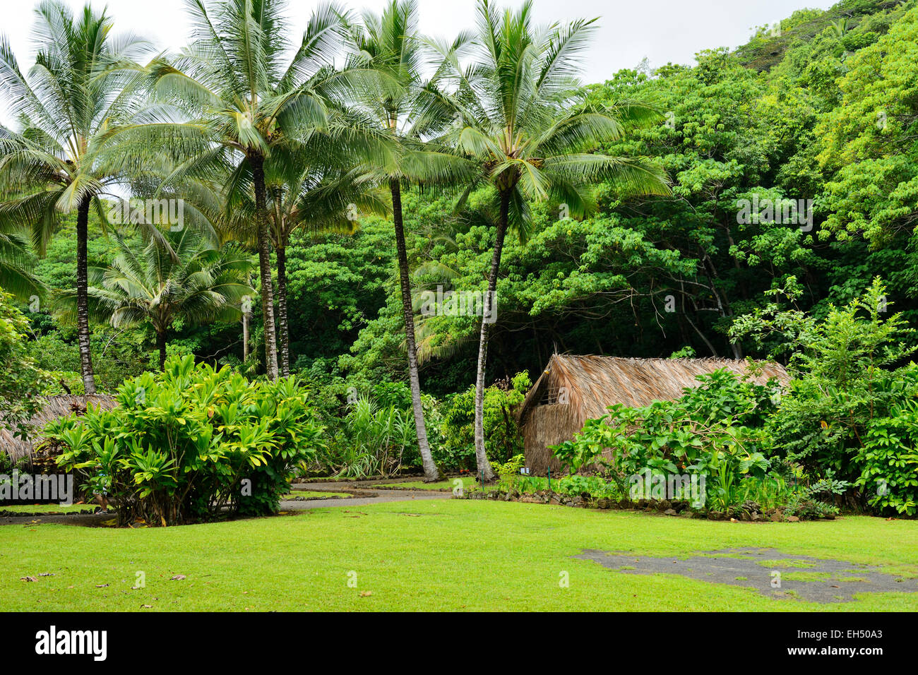 Komokila Historic Village on Wailua River Valley, Kauai, Hawaii, USA