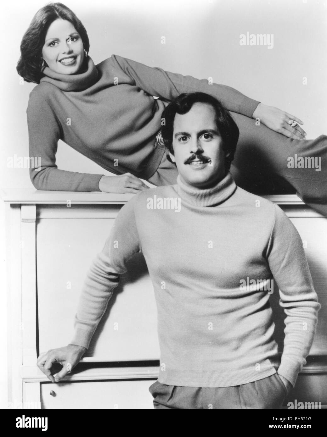 CAPTAIN AND TENNILLE  Promotional photo of US pop music husband and wife duo of Daryl Dragon and Cathryn Tennille about 1976 Stock Photo
