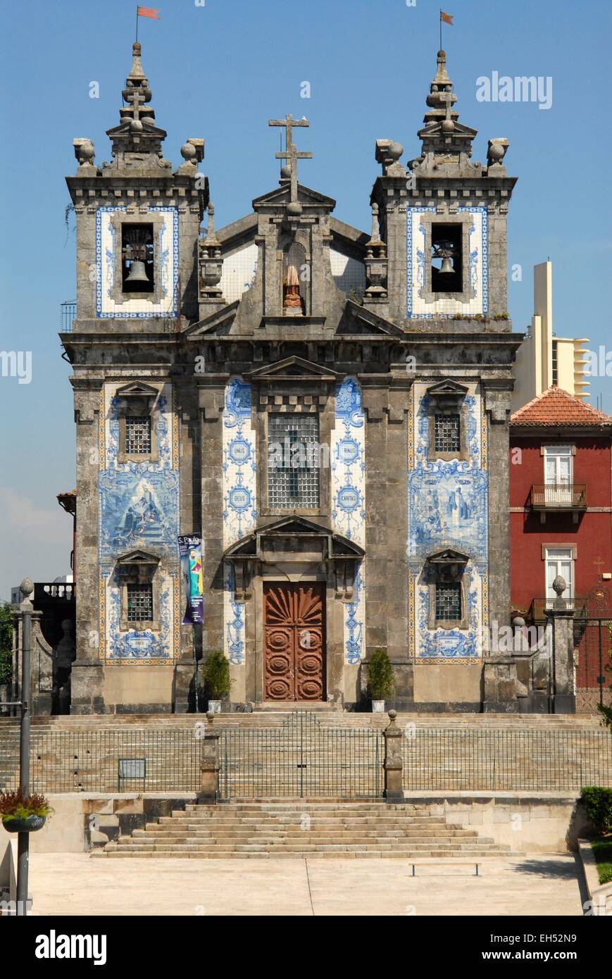 Portugal, North Region, Porto, historical center listed as World Heritage by UNESCO, church of Santo Ildefonso Stock Photo