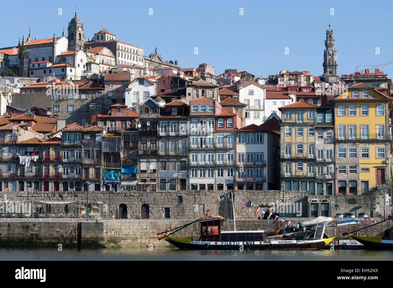 Portugal, North Region, Porto, historical center listed as World Heritage by UNESCO, Cais de Ribeira historic district Stock Photo