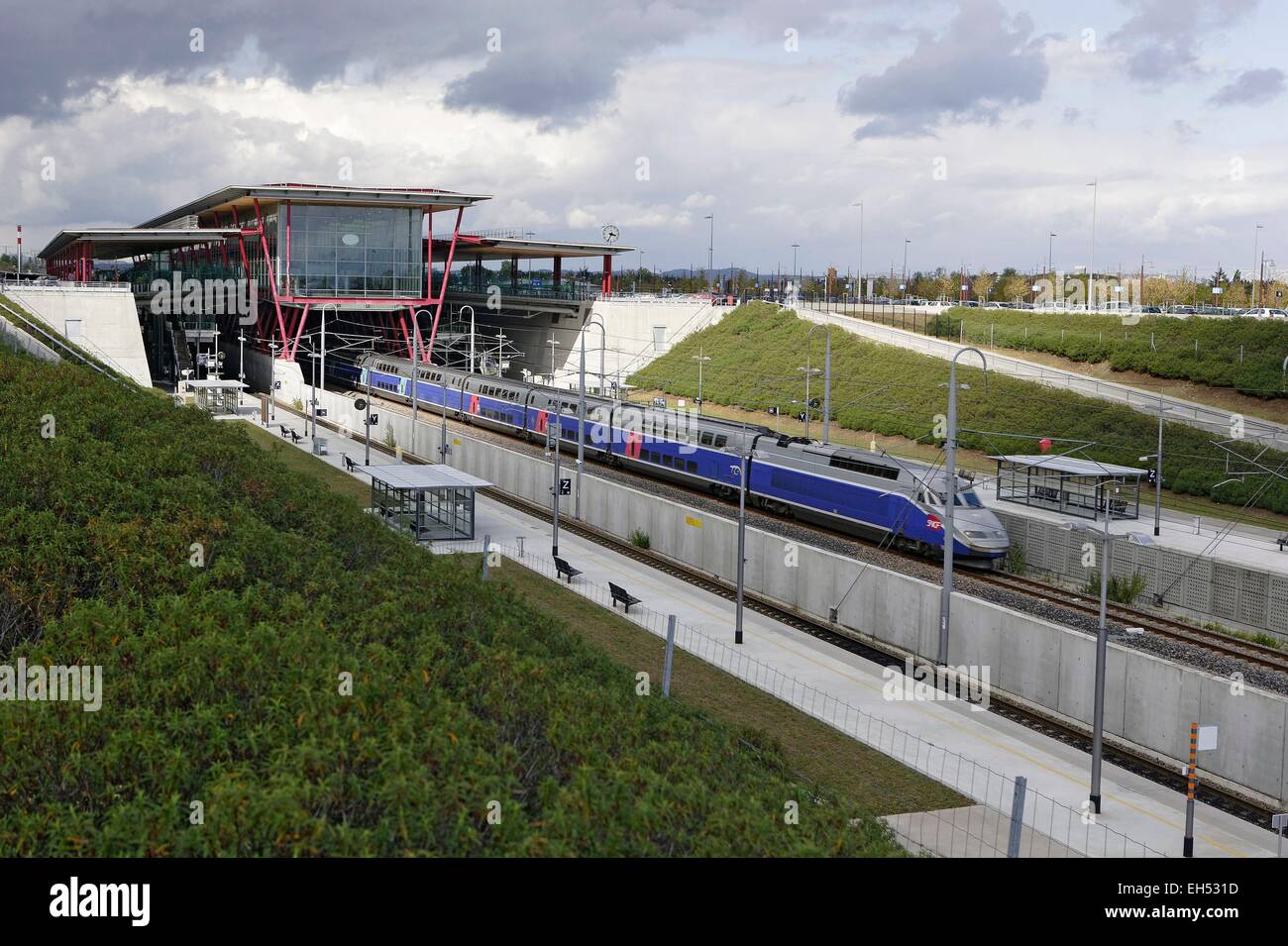 France, Drome, Valence, TGV station Stock Photo Alamy