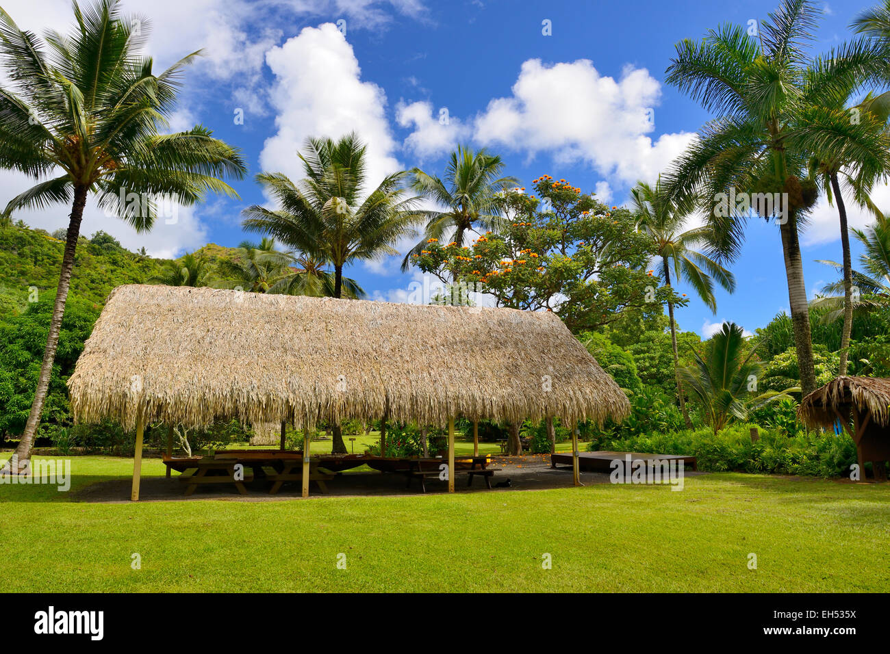 Komokila Historic Village on Wailua River Valley, Kauai, Hawaii, USA