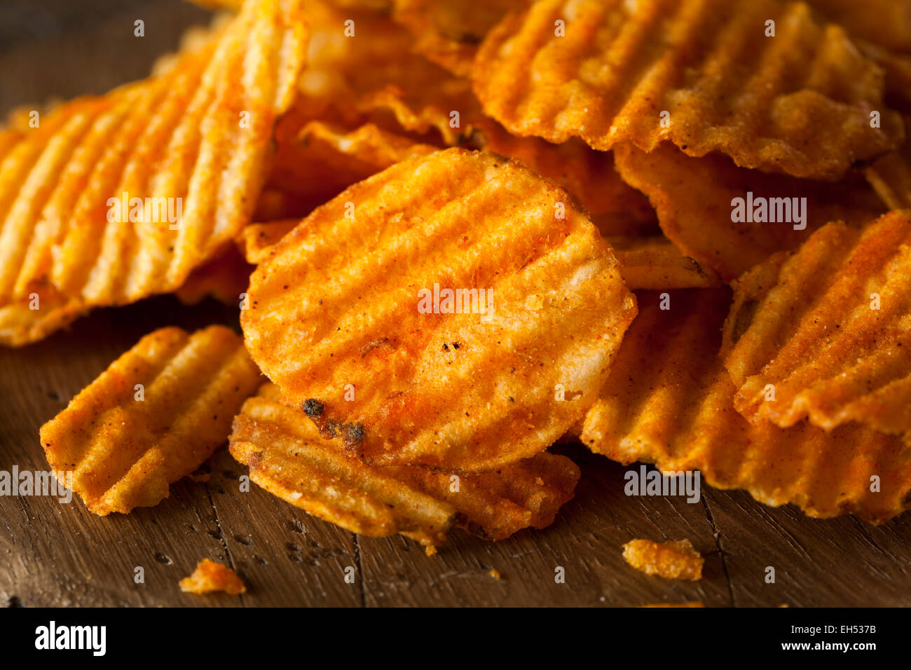 Hot Barbeque Potato Chips Ready to Eat Stock Photo Alamy