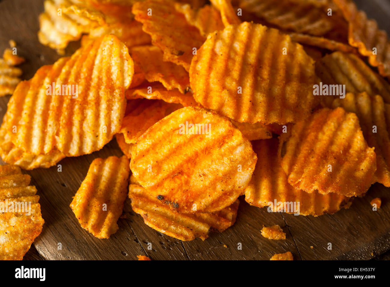 Hot Barbeque Potato Chips Ready to Eat Stock Photo Alamy