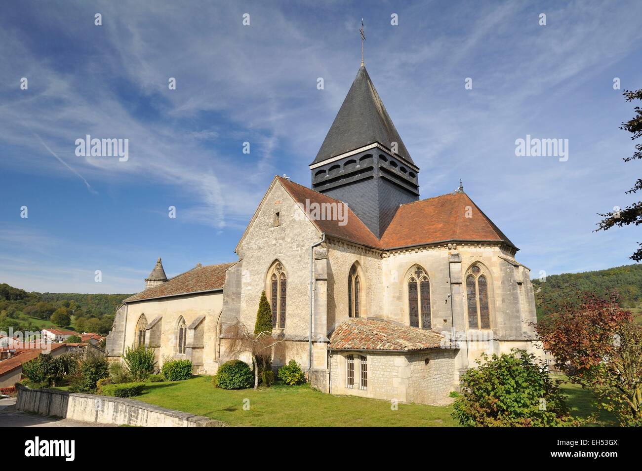 France, Haute Marne, Poissons, Saint Aignan church Stock Photo