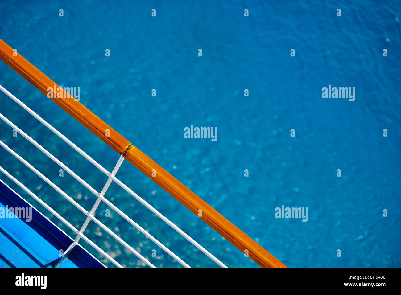 Cruise Ship Deck Railing View Stock Photo Alamy