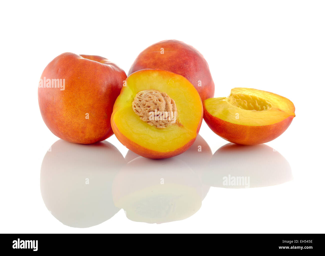Natural peach fruits collection Stock Photo Alamy