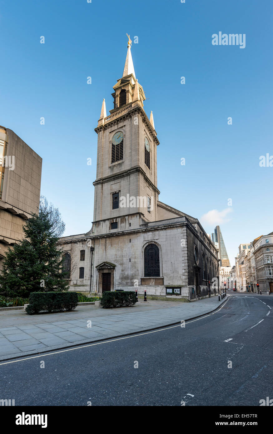 St Lawrence Jewry next Guildhall is a a Christopher Wren church in the City of London and official church of the Lord Mayor Stock Photo