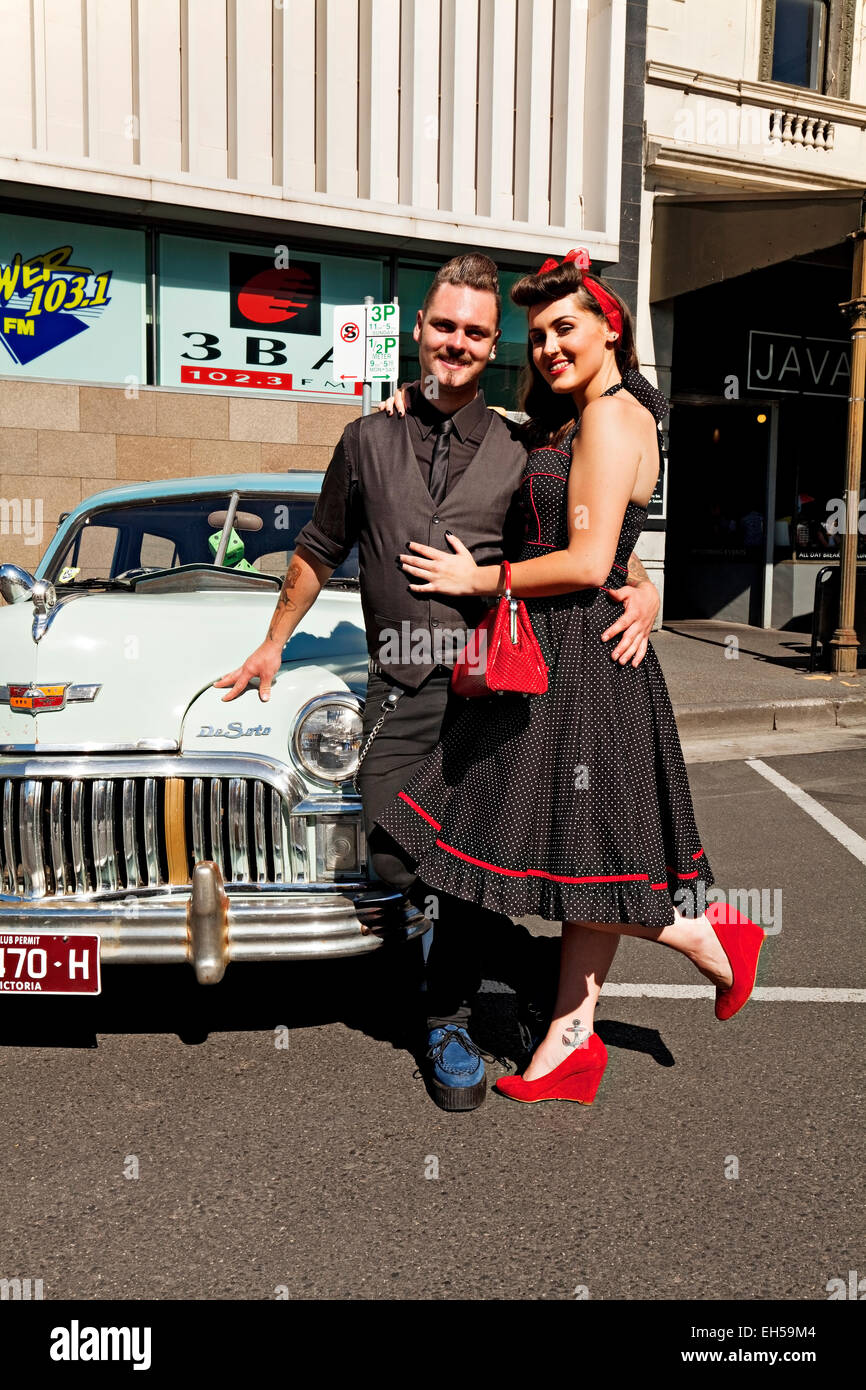 The 2015 Ballarat Beat Rockabilly Festival has become a very popular annual  event for locals and tourists alike Stock Photo - Alamy