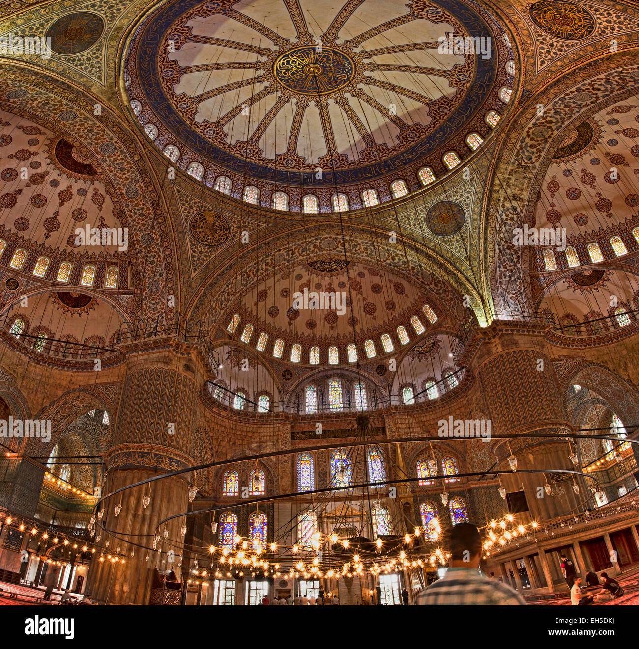 Istanbul, Turkey Sultan Ahmed Blue Mosque inside Stock Photo - Alamy