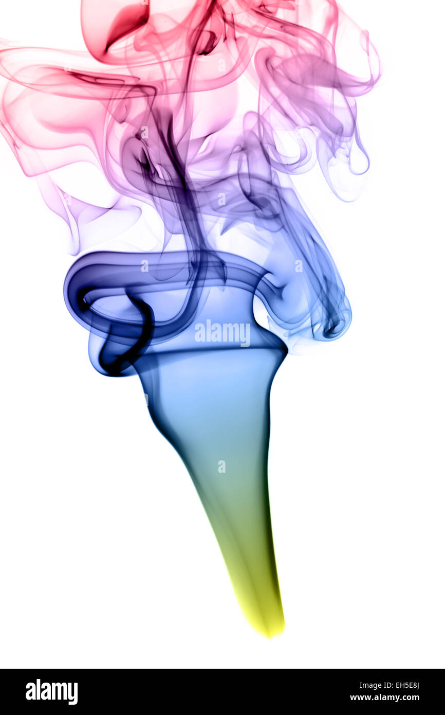 Abstract colorful fume shape over the white background Stock Photo Alamy