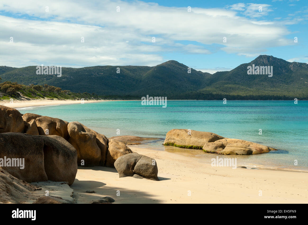 Hazards Beach, Freycinet NP, Tasmania, Australia Stock Photo