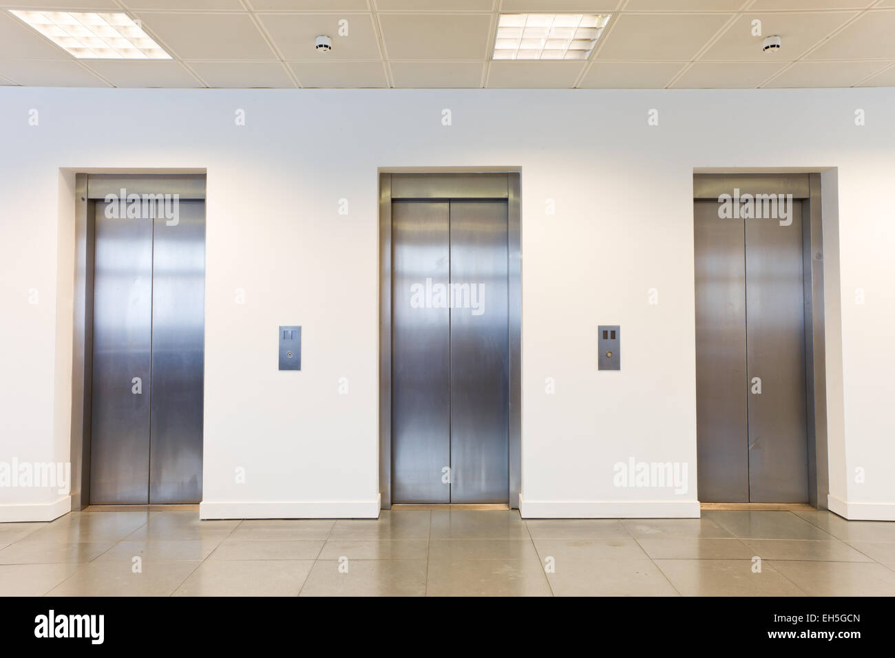 Elevators in office reception Stock Photo
