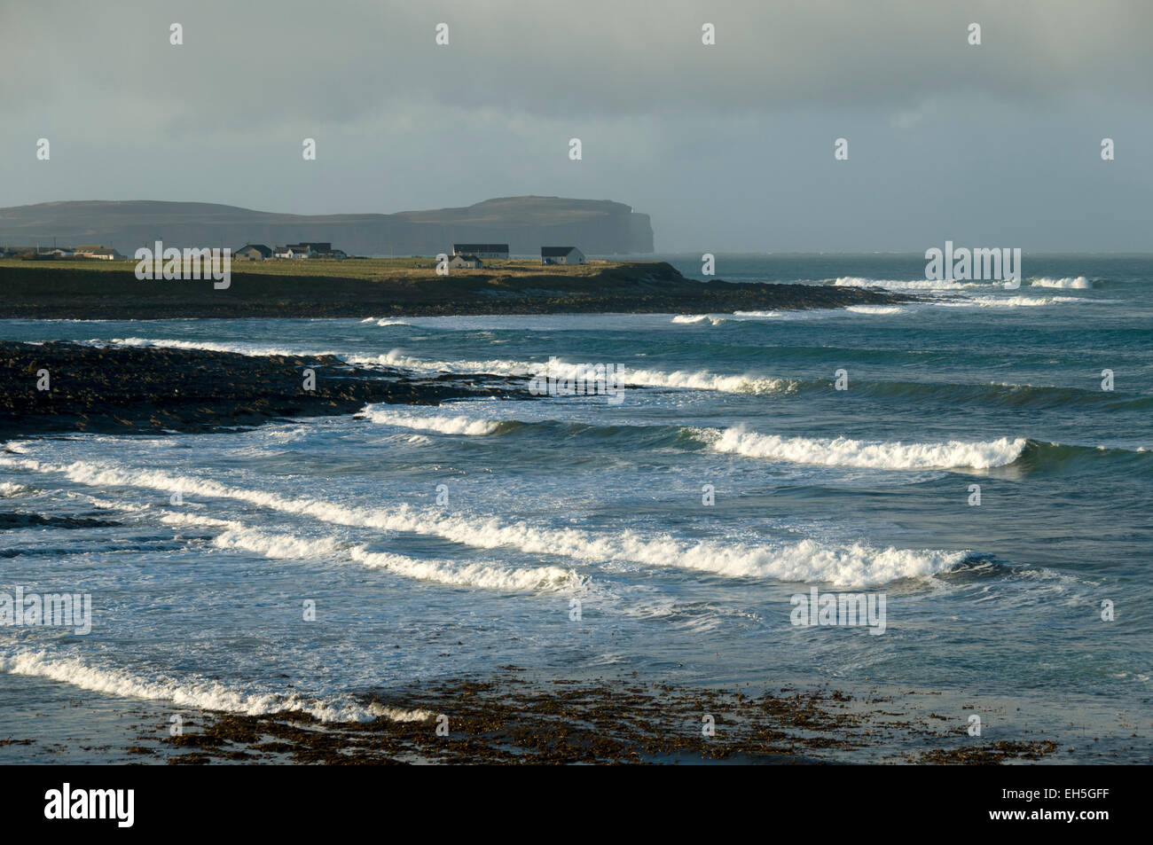 Dunnet Head from near the village of Mey, Caithness, Scotland, UK Stock Photo