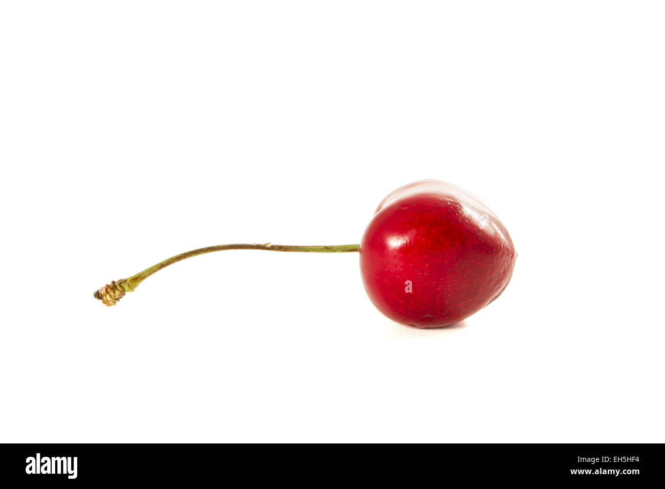 Organic Cherry ripe fruit on white background. Stock Photo