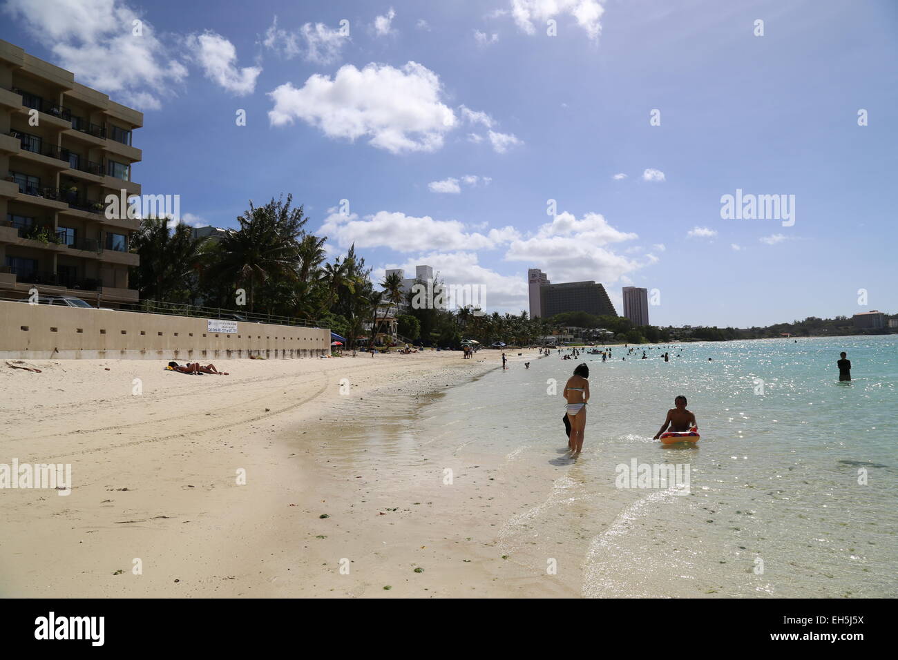 People on vacation in Guam - March 2015 Stock Photo