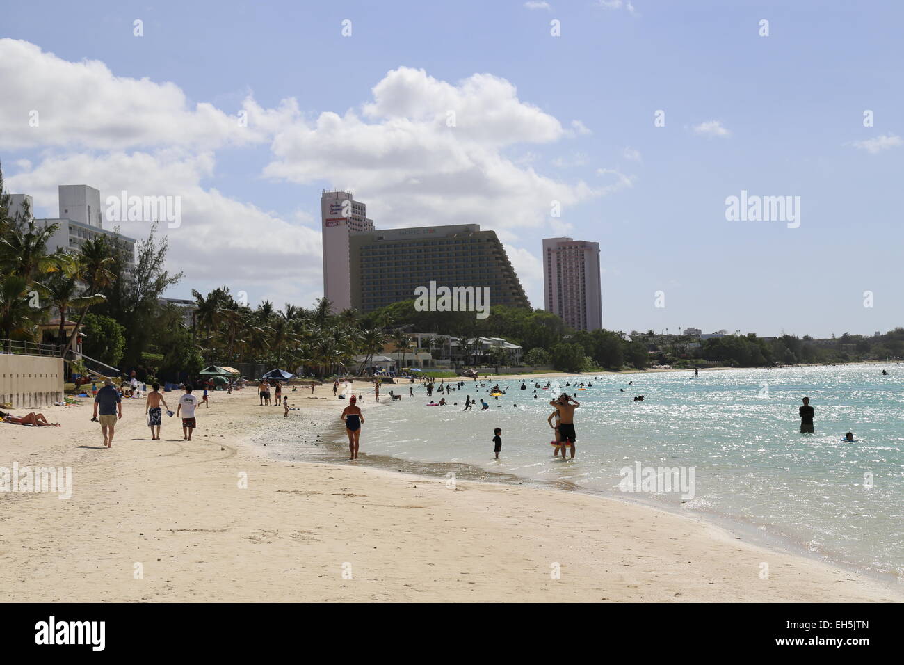 People on vacation in Guam - March 2015 Stock Photo
