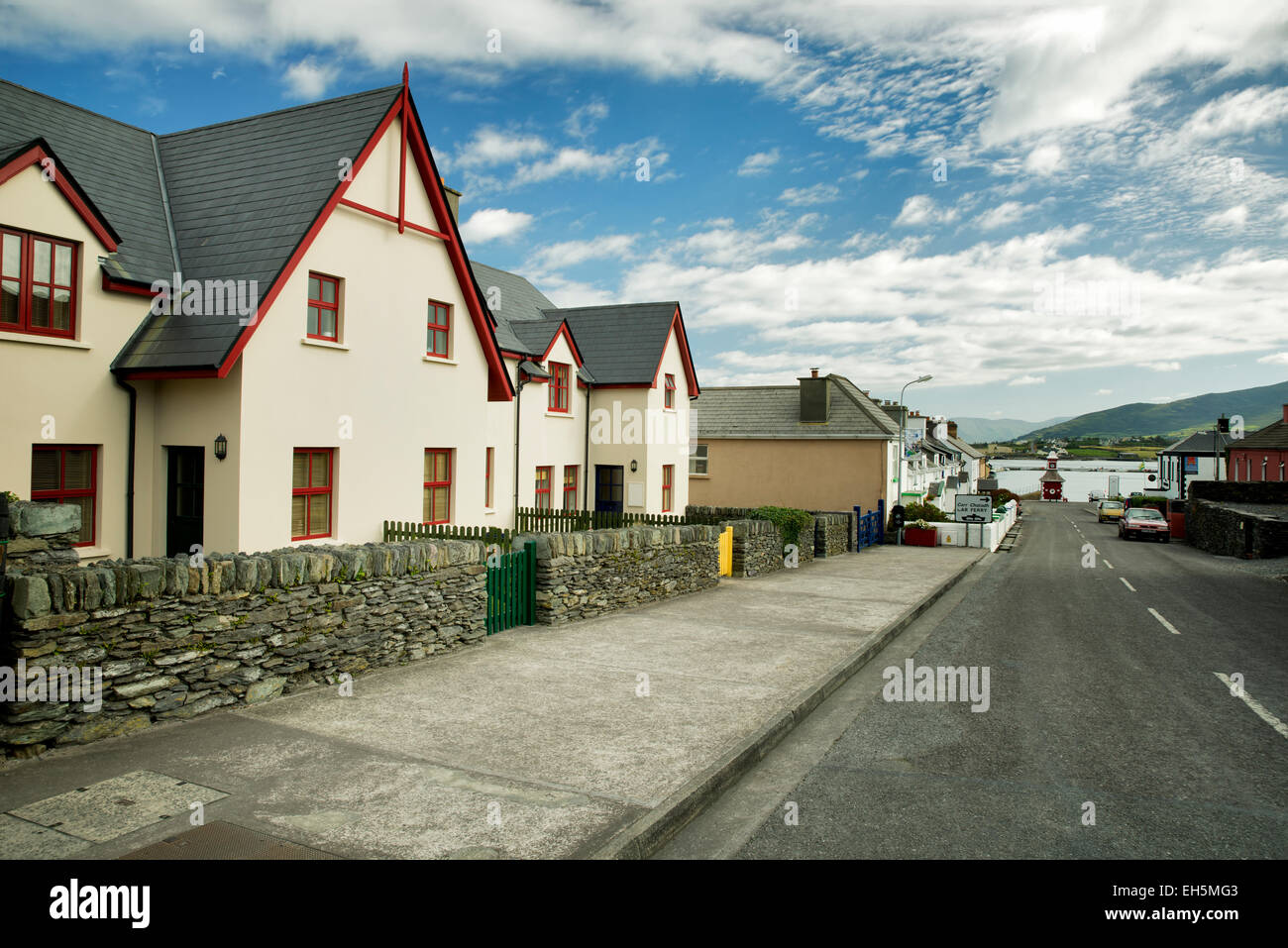 Street in Knightstown,Valentia Island,Republic of Ireland Stock Photo