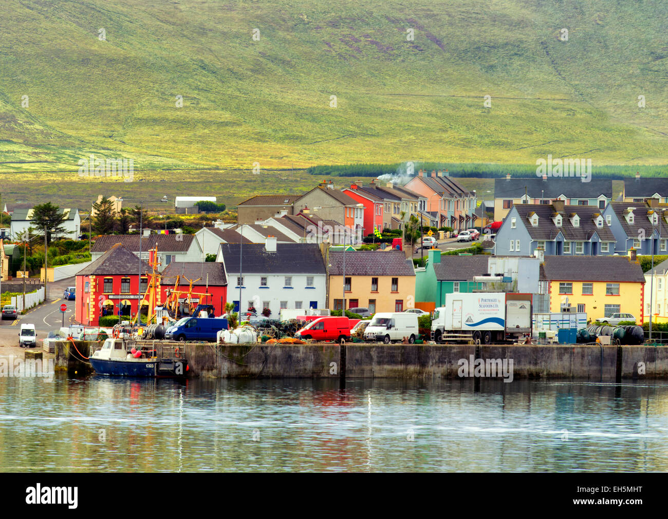 Portmagee waterfront, Ireland Stock Photo