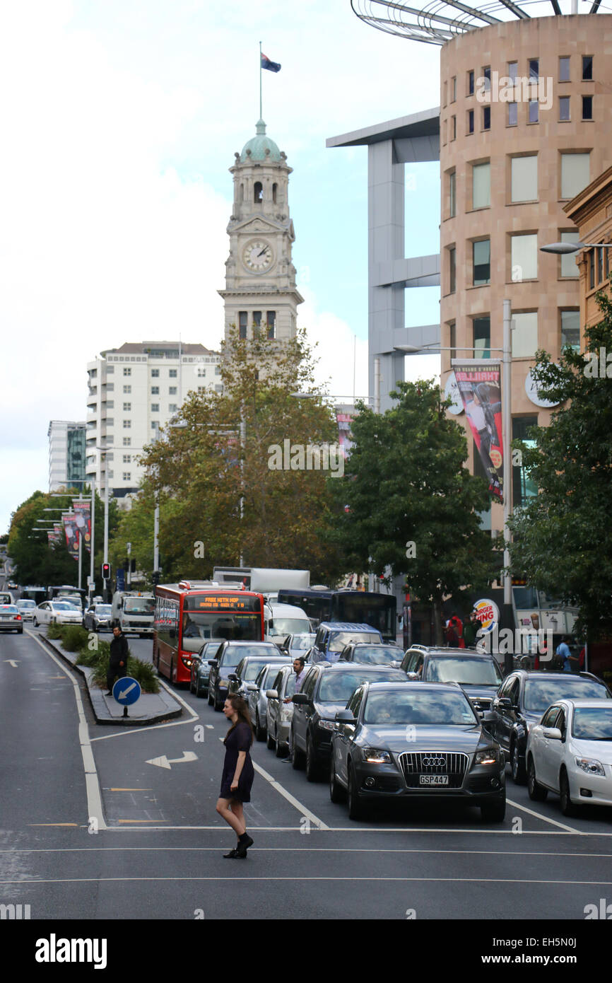 Downtown Auckland New Zealand Stock Photo